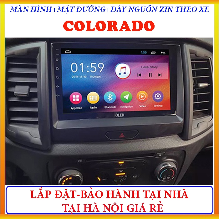 Bộ màn hình OLED C2 NEW  cho xe CHEVROLET COLORADO, Android 10. lắp sim 4g, ram 2g rom 32g - màn hình ô tô