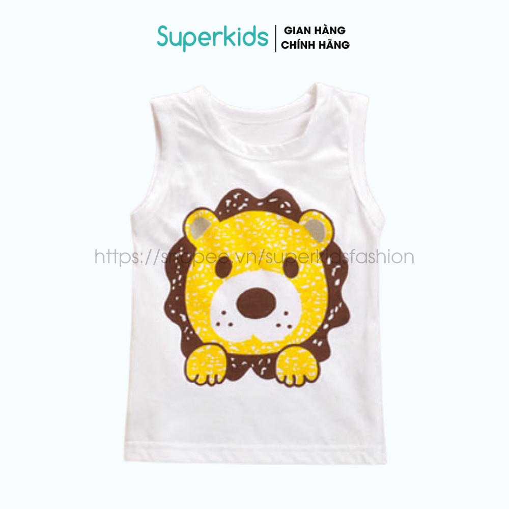 Áo sát nách in hình con vật ngộ nghĩnh cho bé 8-18kg QATE819