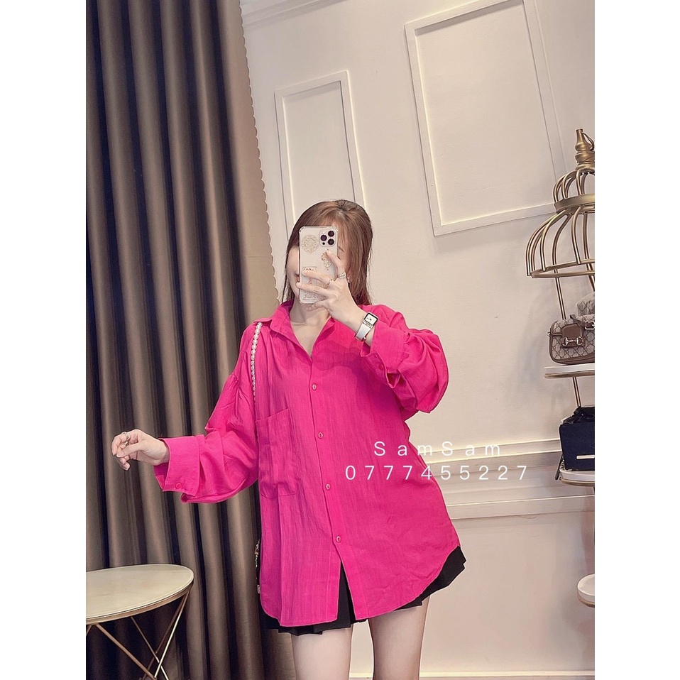 áo sơ mi nữ dài tay hàn quốc màu thời trang cá tính