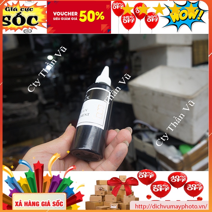 Mực pigment 100ml dùng cho Epson 6 màu L805 L800 T60 1390 L1800 1430 hàng chất lượng bền đẹp Kholinhkienmayin