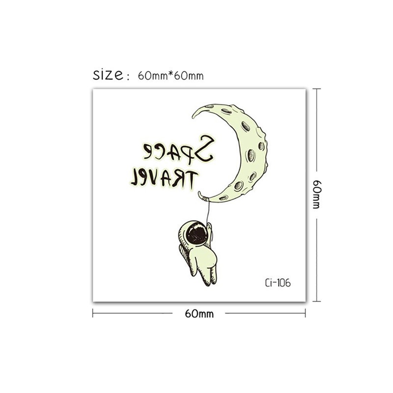 Hình Xăm Dán Hình Phi Hành Gia Hoạt Hình Chống Thấm Nước Cho Bé