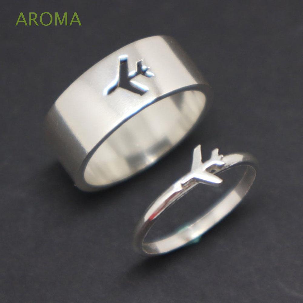 Set Nhẫn Đeo Tay Kim Loại Phong Cách Vintage Cho Cặp Đôi