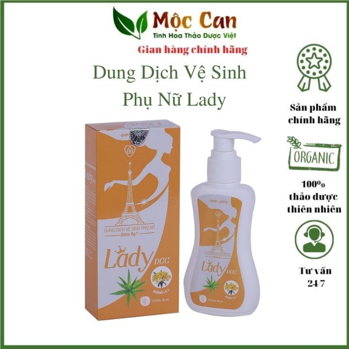 Dung Dịch Vệ Sinh Phụ Nữ LADY DCC 3 Mùi Hương Làm Sạch, Thơm Mát, Ngăn Ngừa Viêm Nhiễm 90ml