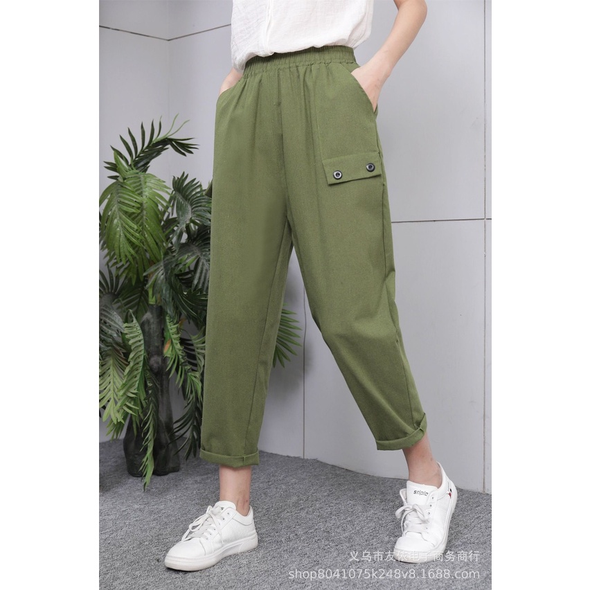 Quần dài nữ form rộng kèm hình thật shop chụp - 962