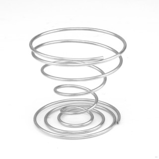 Metal Egg Cup Spiral Kitchen Breakfast Hard Boiled Spring Holder Egg Cup