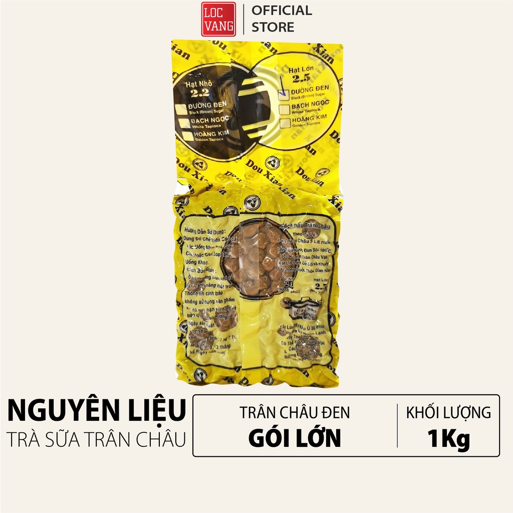 TRÂN CHÂU ĐEN Nguyên Liệu Làm Trà Sữa Trân Châu Tự Pha 1Kg