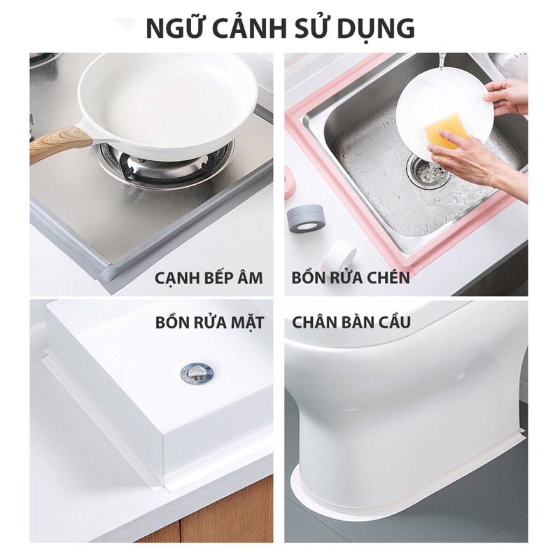 Băng keo dán mạch cho bếp âm, cho bồn rửa, cạnh tường chống nước, chống nấm mốc