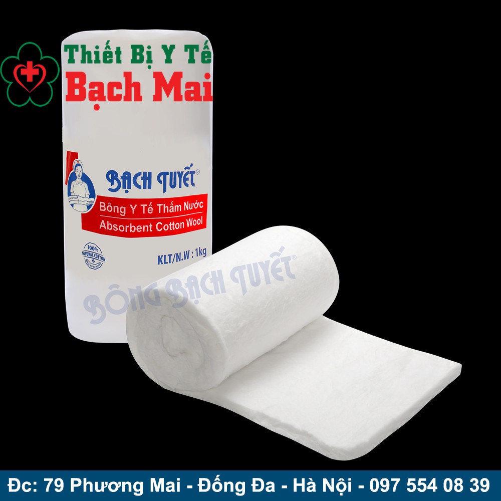 Bông Bạch Tuyết 01kg - Bông Y Tế Thấm Nước Dạng Cuận