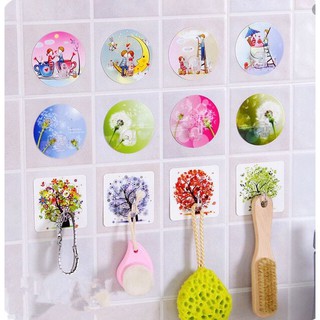 Móc dán tường siêu dính họa tiết 3d độc đáo