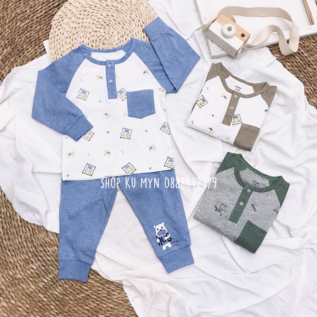 Bộ dài tay thu đông cho bé trai chất vải cao cấp mặc điều hoà cực đẹp Judoby JB462