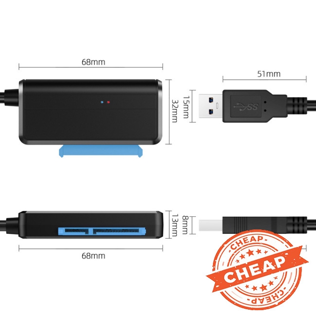 Cáp chuyển đổi USB 3.0 sang Sata 2.5 / 3.5inch Hdd Ssd cho Windows Mac Os chất lượng