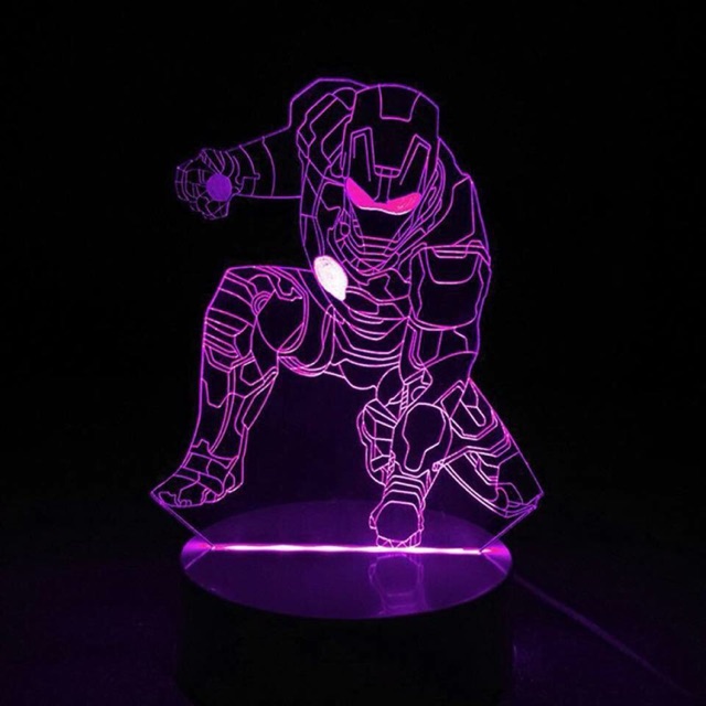 Đèn led 3D RGB Iron man