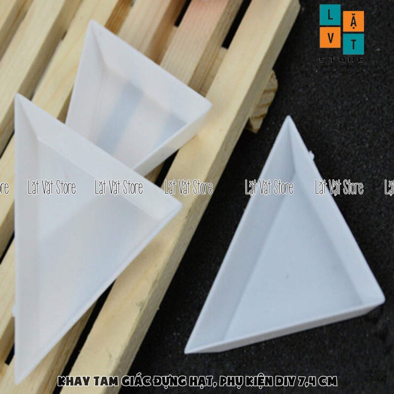 Khay nhựa dẻo 7,4 cm đựng hạt Perler Beads, hột Cườm, Phụ kiện làm Nail