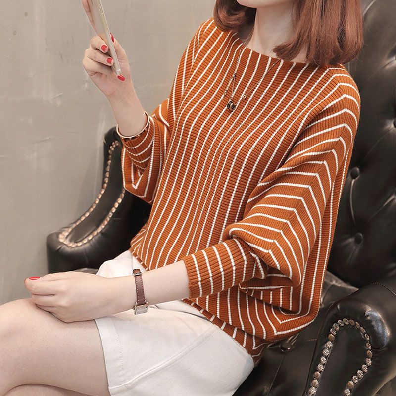 Áo Sweater Dệt Kim Tay Cánh Dơi Phong Cách Hàn Quốc Thời Trang Thu Đông Mới