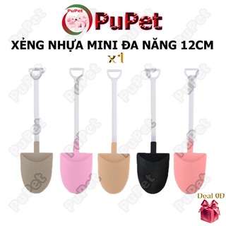Xẻng nhựa mini chia thức ăn, đút gel, bánh dặm, xúc cát hamster, xúc bột, xúc kem đa năng dài 12cm - PuPet Shop