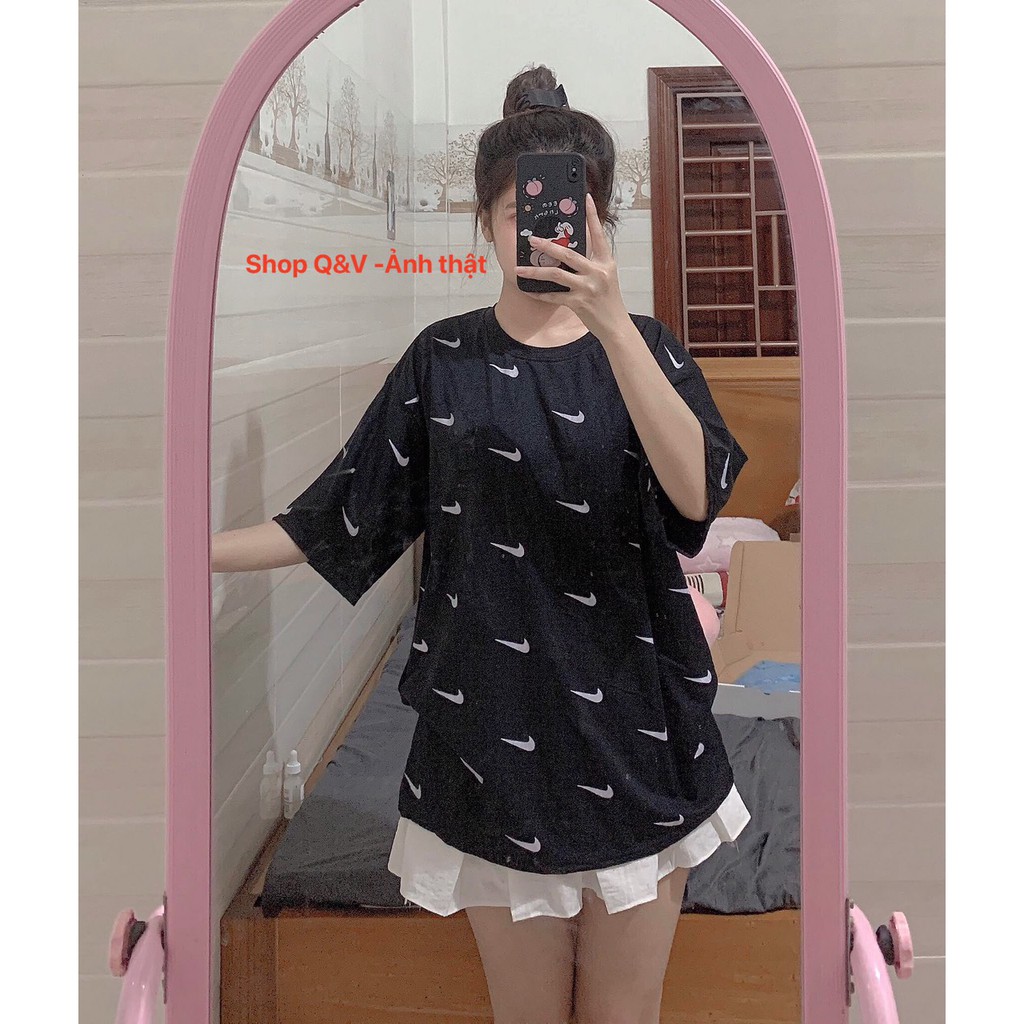  Áo thun nike swoosh logo chất coton - hàng xịn - SHOP Q&V | BigBuy360 - bigbuy360.vn