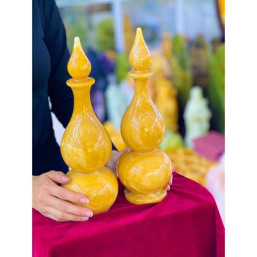 Bầu hồ lô phong thủy hút tài lộc đá ngọc hoàng long