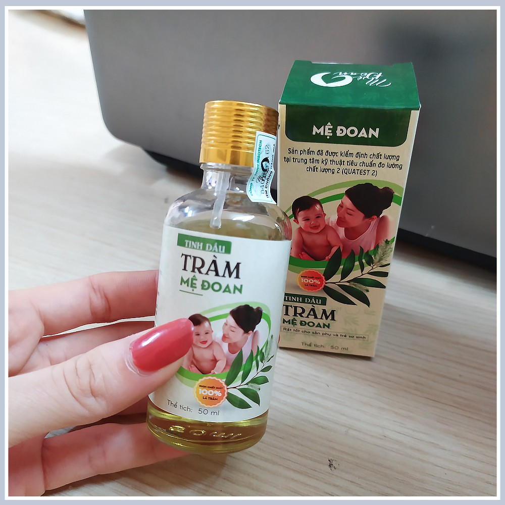 Tinh dầu Tràm Mệ Đoan (50ml) 100% nguyên chất giữ ấm , trị cảm, ho cho mẹ và bé