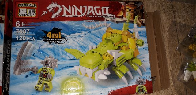 Combo 4 hộp lắp ráp NLego Ninjago Linh thú rồng kết hợp 7037 trọn bộ