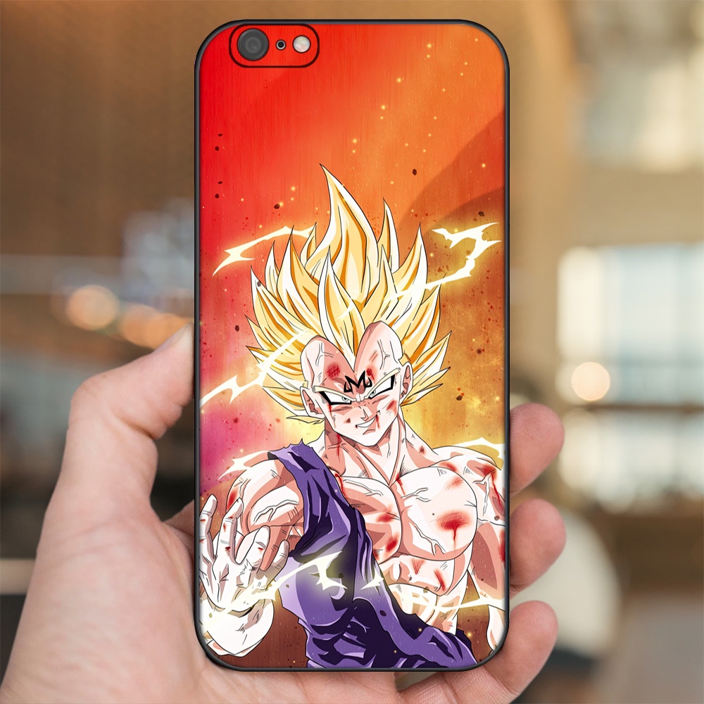 Ốp lưng iPhone 6 Plus, 6s Plus dẻo đen cạnh vuông in hình Vegeta Dragon Ball