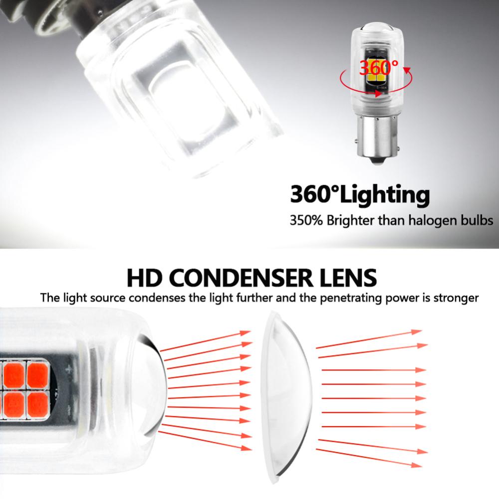 1 Bóng Đèn Led 1156 BA15S BAU15S P21W PY21W 1157 BAY15D P21/5W P21 5W Gắn Đuôi Xe Hơi Chuyên Dụng