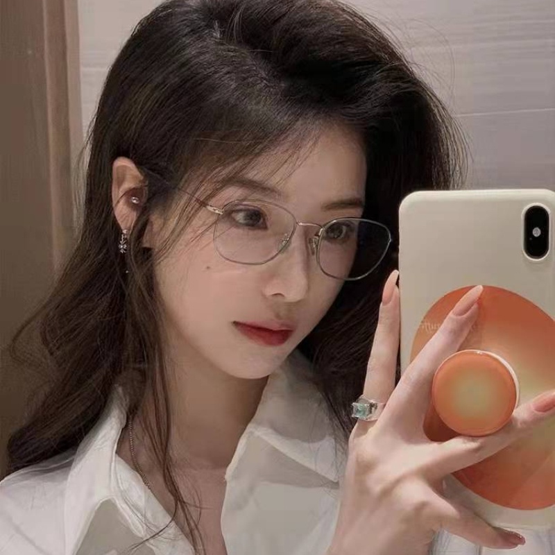 Mắt Kính Gọng Kim Loại Chống Ánh Sáng Xanh Thời Trang Mùa Hè Cho Cặp Đôi