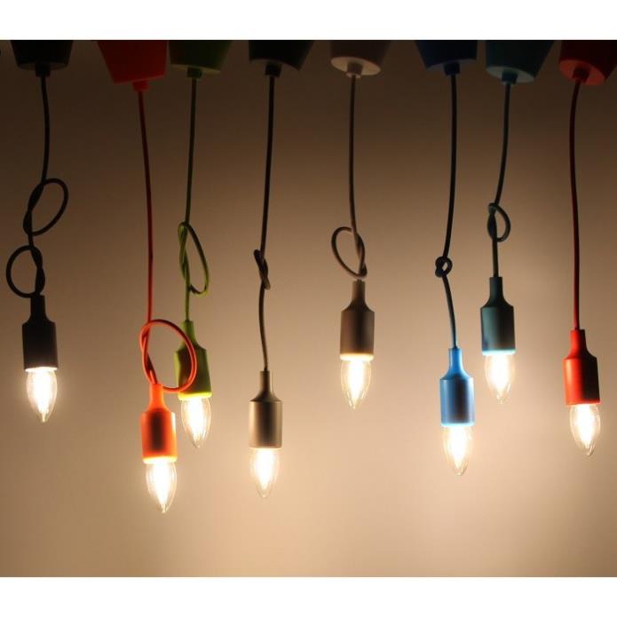 Bộ 10 dây đèn thả trang trí bóng led Edison hình quả nhót C35 4w