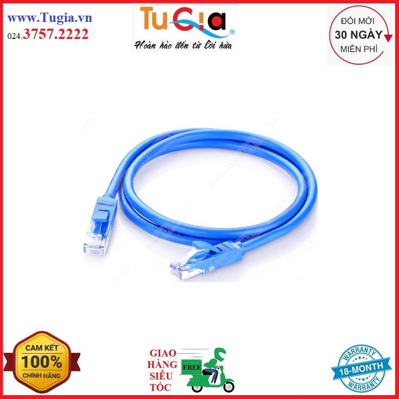 Dây mạng bấm sẵn 2 đầu Cat6 UTP Patch Cords dài 20M UGREEN NW102 11206 - Hàng chính hãng