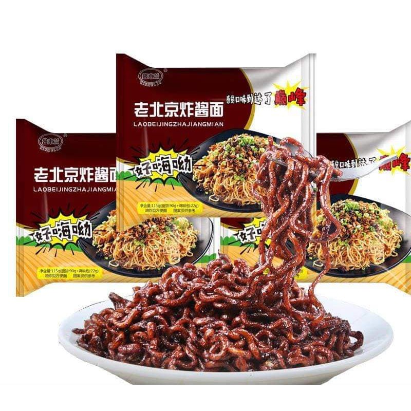 Combo 3 gói Mì trộn tương đen món ăn vặt ngon tốt cho sức khỏe