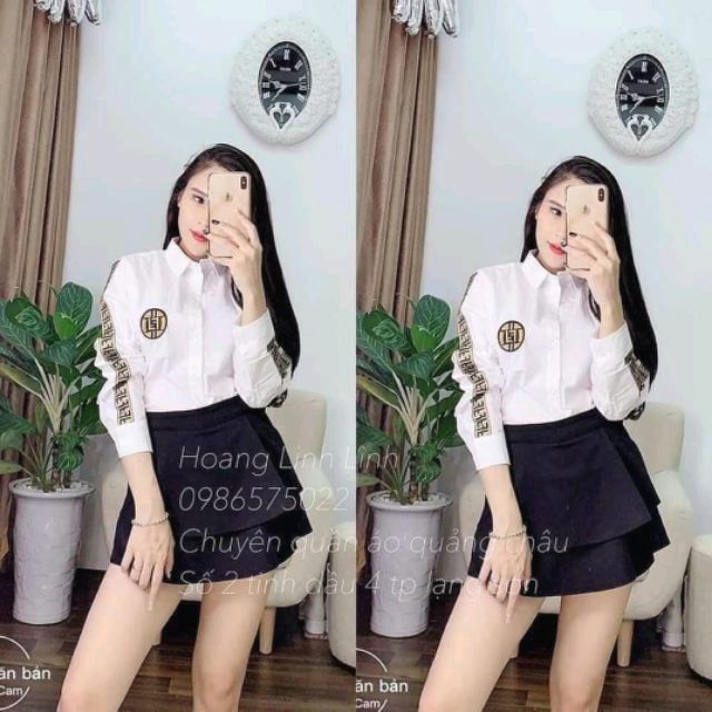 [Mã FAMARAL1 giảm 10K đơn 50K] Sơ mi trắng viền tay