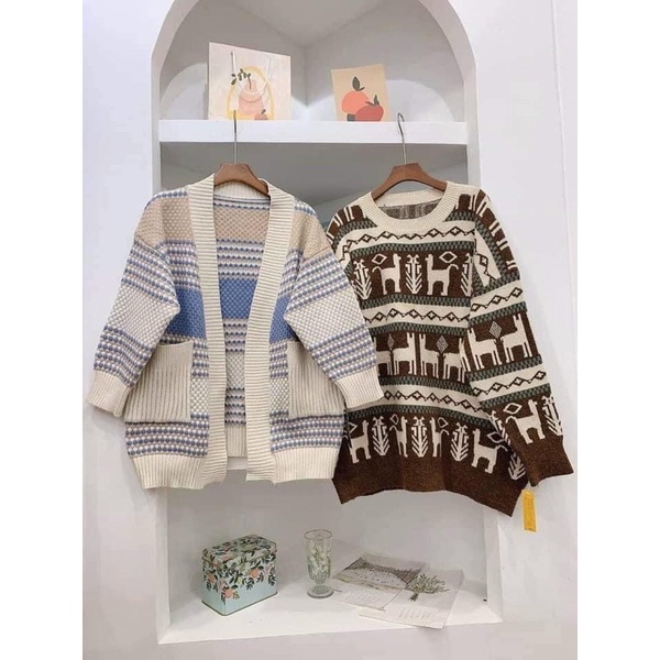 (SẢN PHẨM CHỐT LIVE) Áó len nữ freesize - Áo Cadigan dáng dài, dáng ngắn - Len gile, cổ lọ nhiều màu sắc trẻ trung ấm áp | BigBuy360 - bigbuy360.vn