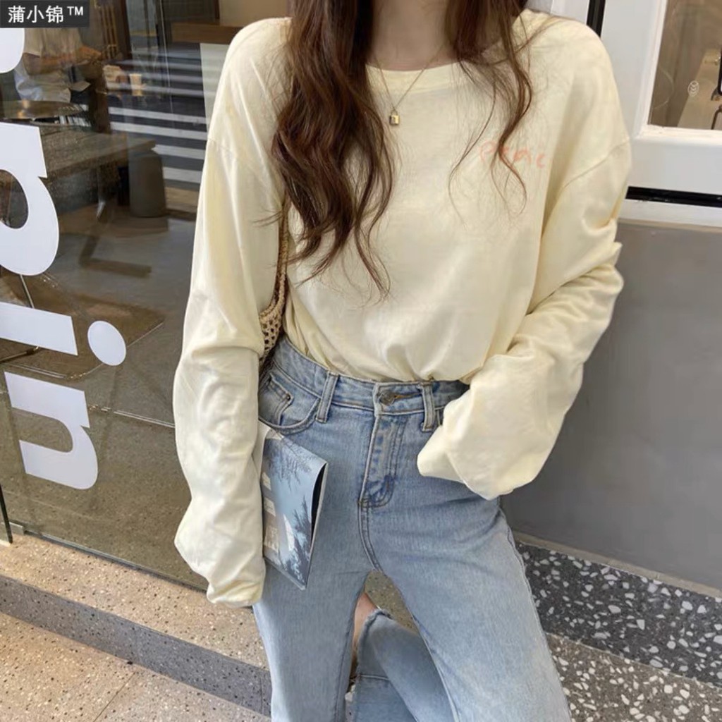 Áo tay dài in hình trái đào cực xinh tươi