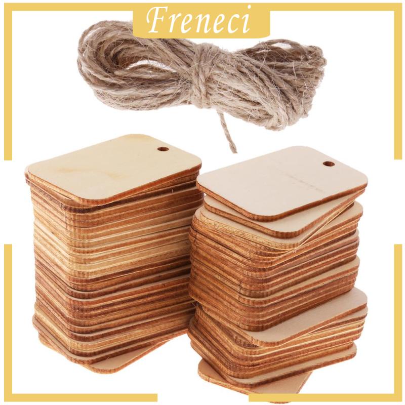 Set 50 Miếng Gỗ Hình Chữ Nhật Dùng Để Làm Đồ Trang Trí Thủ Công DIY