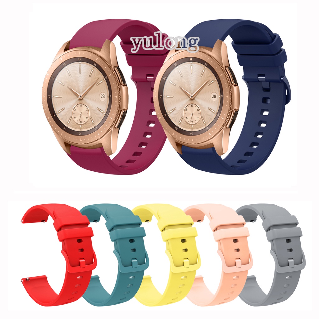 Dây Đeo Tay Bằng Silicone Mềm Chống Nước 20mm 22mm Cho Đồng Hồ Samsung Galaxy Watch 3 41mm 45mm 42mm 46mm