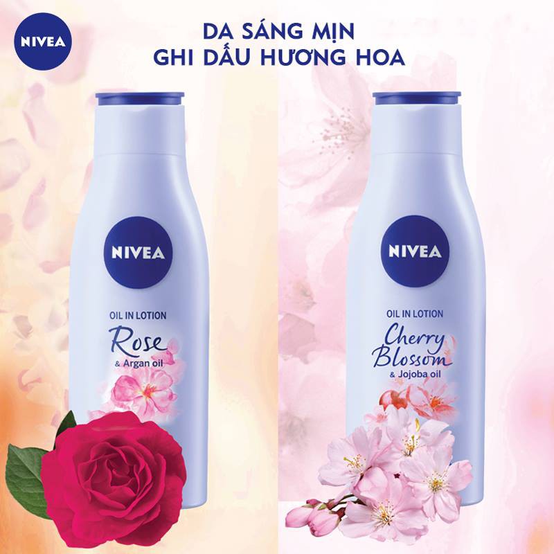 SỮA DƯỠNG THỂ NIVEA HƯƠNG HOA HỒNG 400ML TẶNG SỮA TẮM