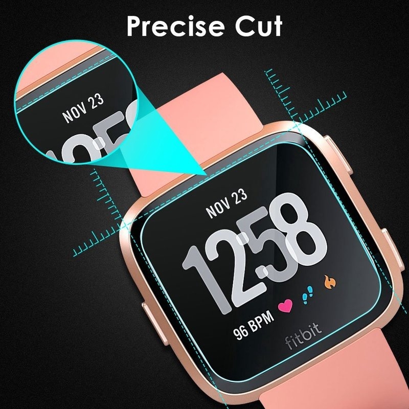 Set 3 Kính Cường Lực Bảo Vệ Màn Hình Đồng Hồ Thông Minh Fitbit Versa Lite