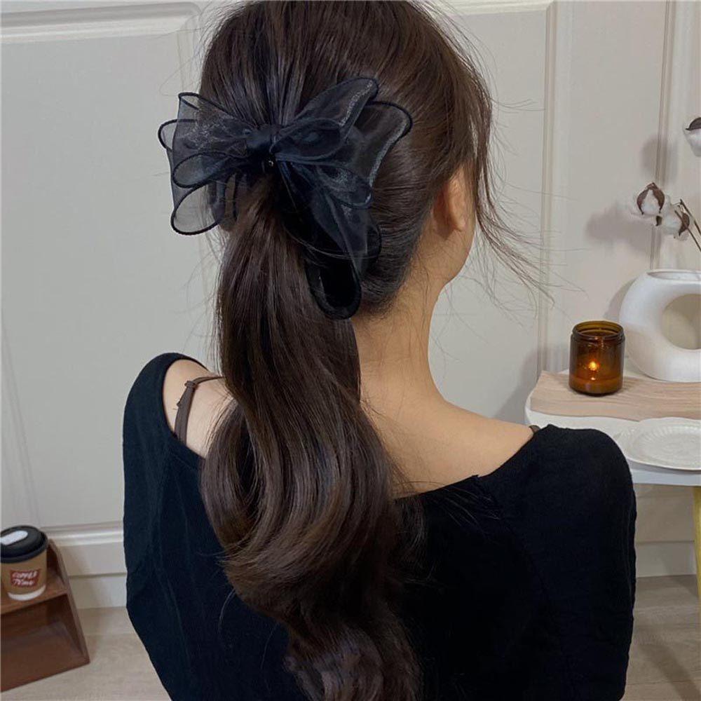 NICKOLAS Kẹp Tóc Càng Cua Đính Nơ Thanh Lịch Cho Nữ Giá Đỡ