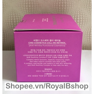 Kem dưỡng Call Me Retinol CMD 50ml