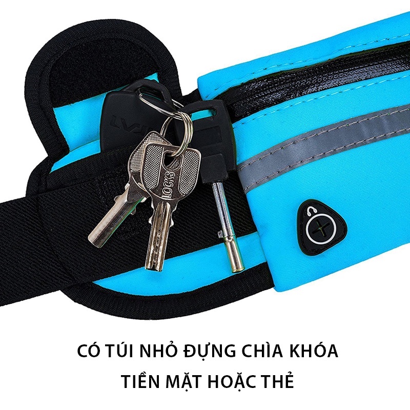 Túi Đeo Bụng Chạy Bộ Chống Thấm Nước Thiết Kế Nhỏ Gọn Với Dây Đeo Co Giãn