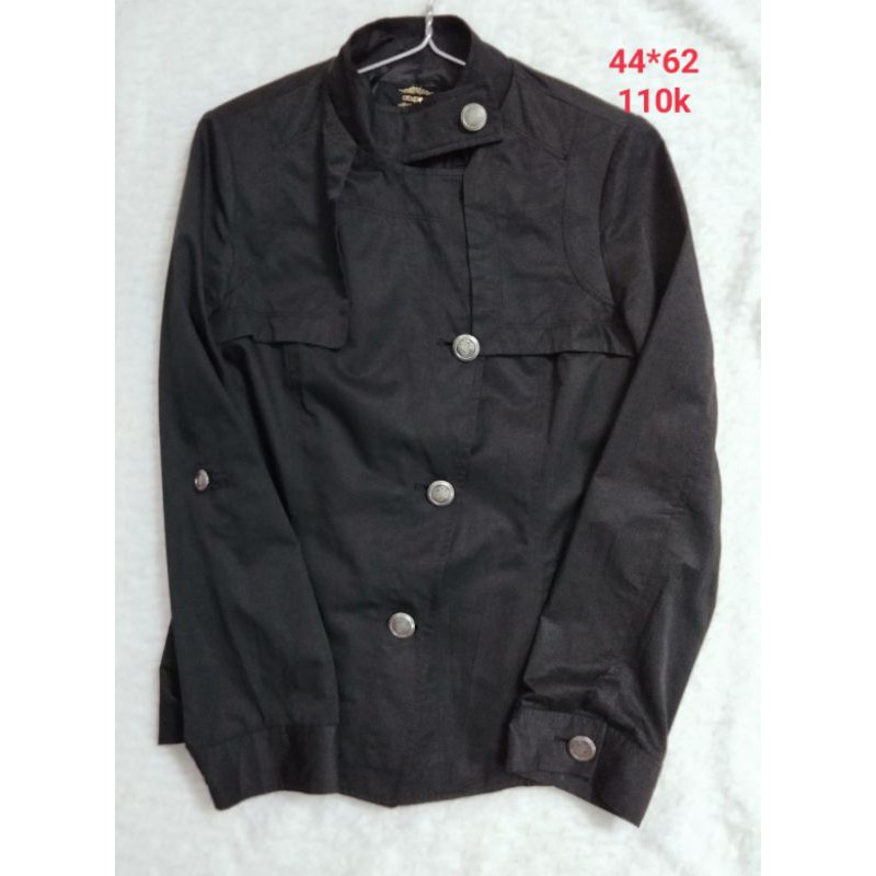 Áo khoác măng tô ngắn vải dù nhẹ