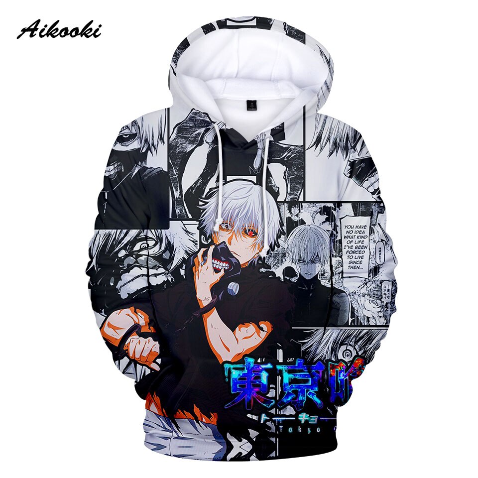 Áo Hoodie In Họa Tiết 3d Tokyo Ghoul Thời Trang Mùa Đông 2021