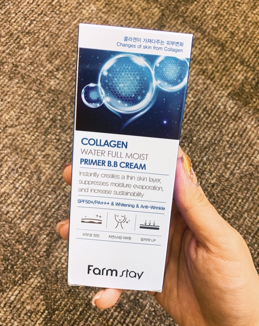 KEM NỀN FARMSTAY COLLAGEN WATER FULL MOIST PRIMER B.B CREAM