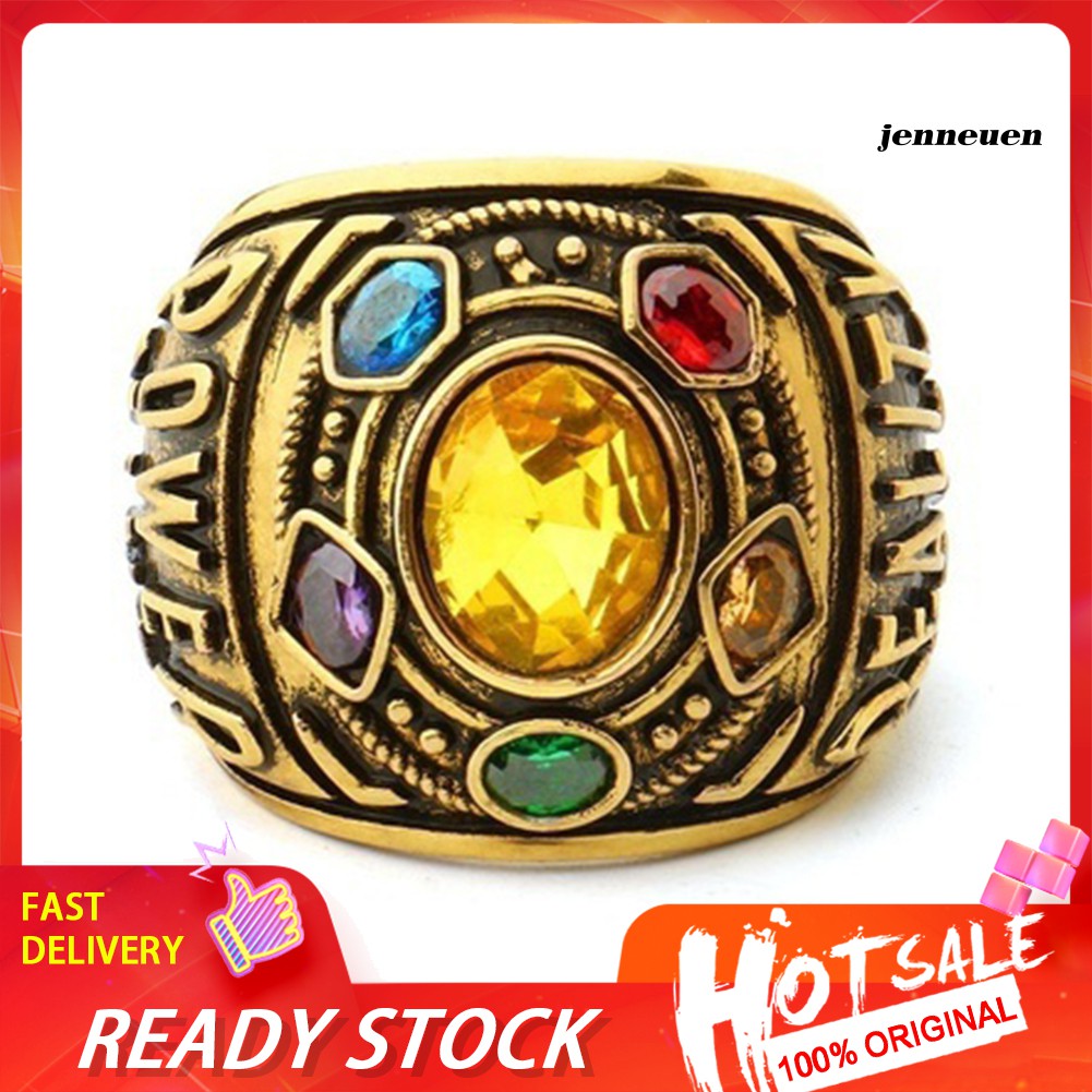 Nhẫn Đính Đá Vô Cực Phong Cách Thanos Thời Trang Cho Nam
