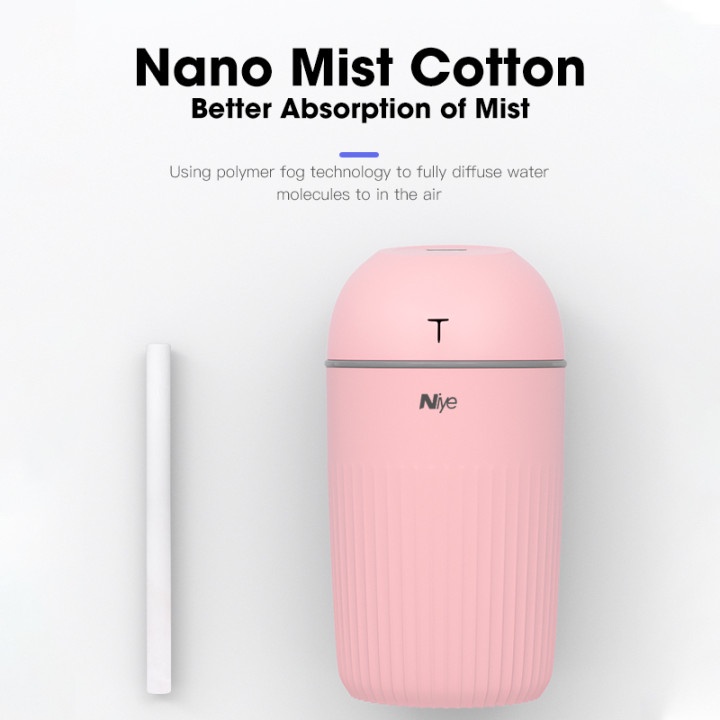 Nocclili Máy phun sương tinh dầu Máy Xông Tinh Dầu Mini Máy Tạo Ẩm Phun Sương Khuếch Tán Tinh Dầu Đuổi Muỗi Máy lọc không khí 220/420ml với đèn LED