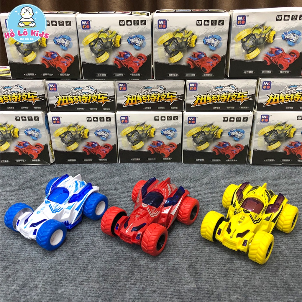 Ô tô đồ chơi xe địa hình đầu xoay 360 độ, xe ô tô bánh đà cao cấp cho bé Hồ Lô Kids