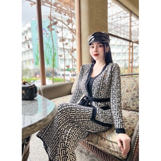 Set đầm len fendi