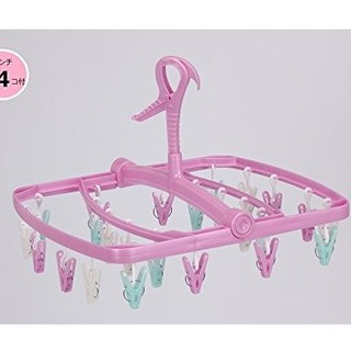 Khung phơi 24 kẹp xoay 360 độ màu hồng