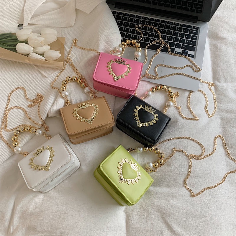 Túi Đeo Chéo Hình Vuông Nhỏ Đính Ngọc Trai Thời Trang 2022 Phong Cách Phương Tây