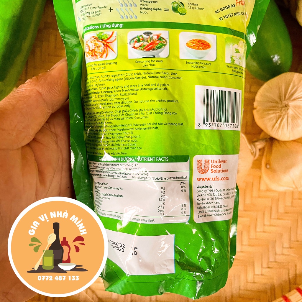 BỘT CHANH KNORR LIME POWDER GÓI CHIẾT LẺ 100GR-400GR