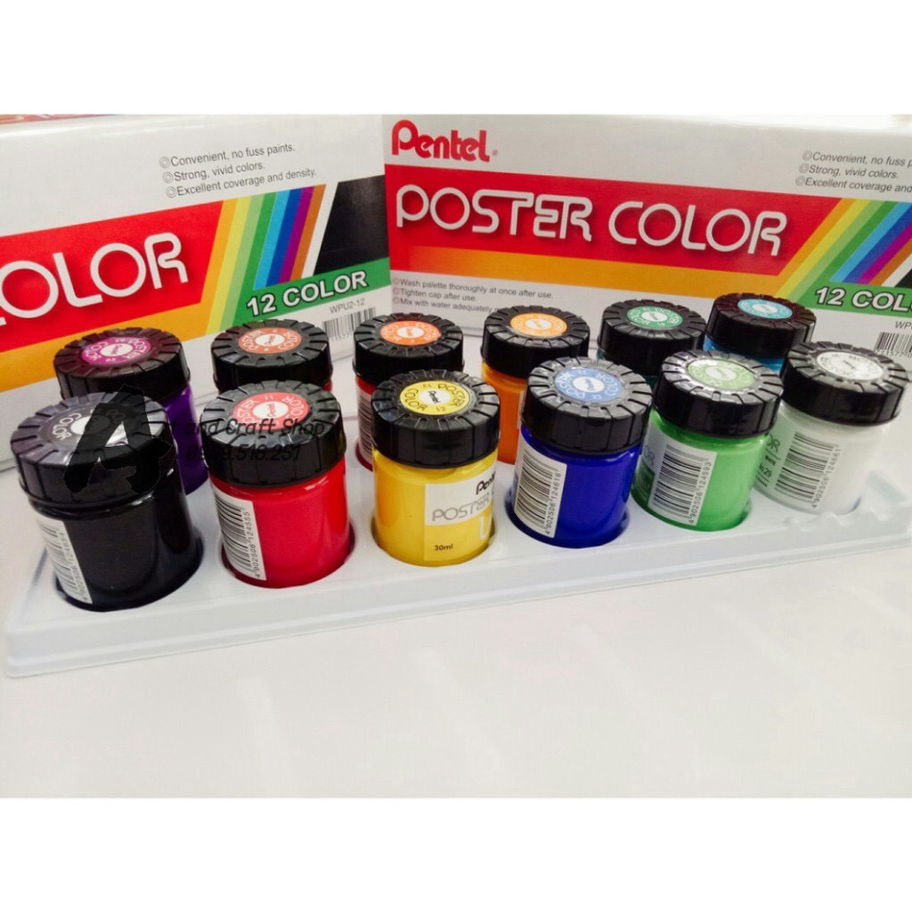 Màu nước Poster color Pentel wpu 30ml